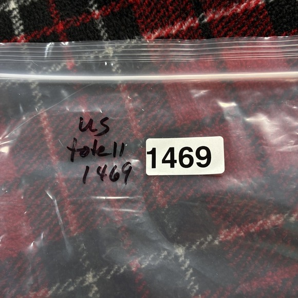 Lauren Ralph Lauren 1/4 Zip Plaid Fleece Men's Medium Red Tartan USA Made VTG - Picture 16 of 16